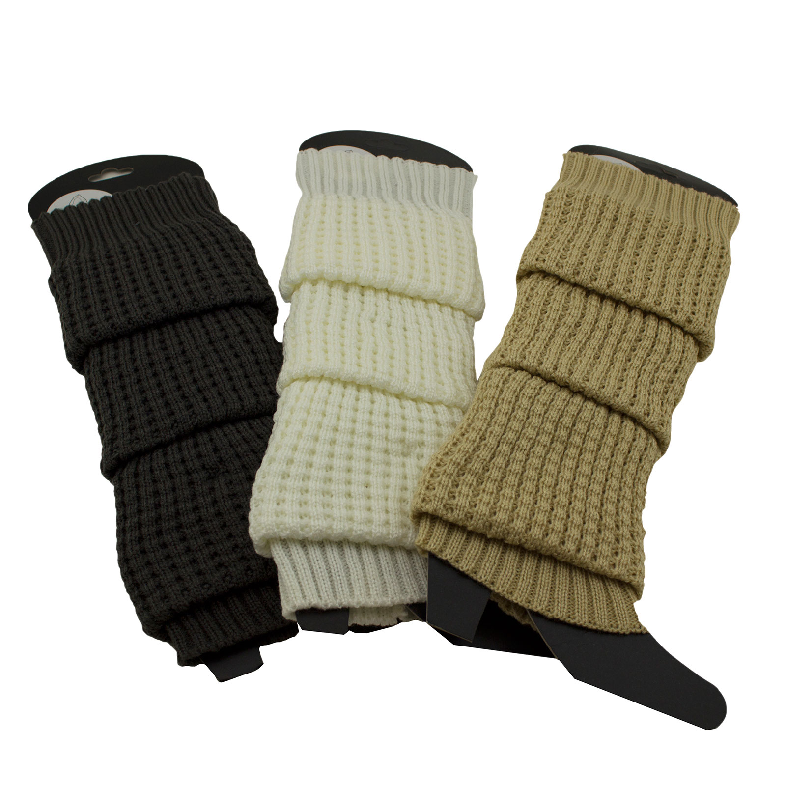 Over the Knee Thigh High Fashionable Thick Leg Warmers Waffle Print