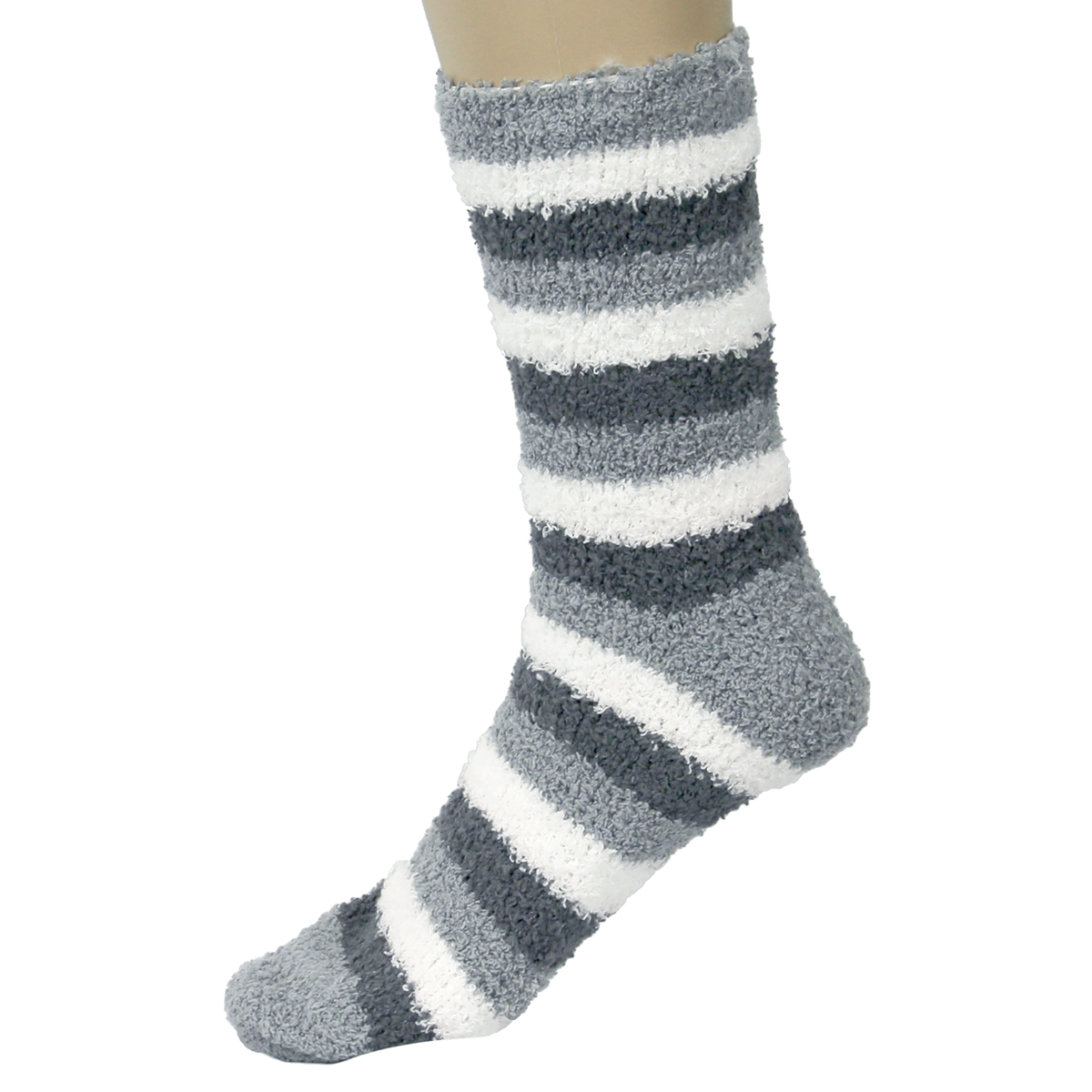 Men's Warm Fuzzy Socks Striped Cool Fluffy Colorful Winter Comfortable