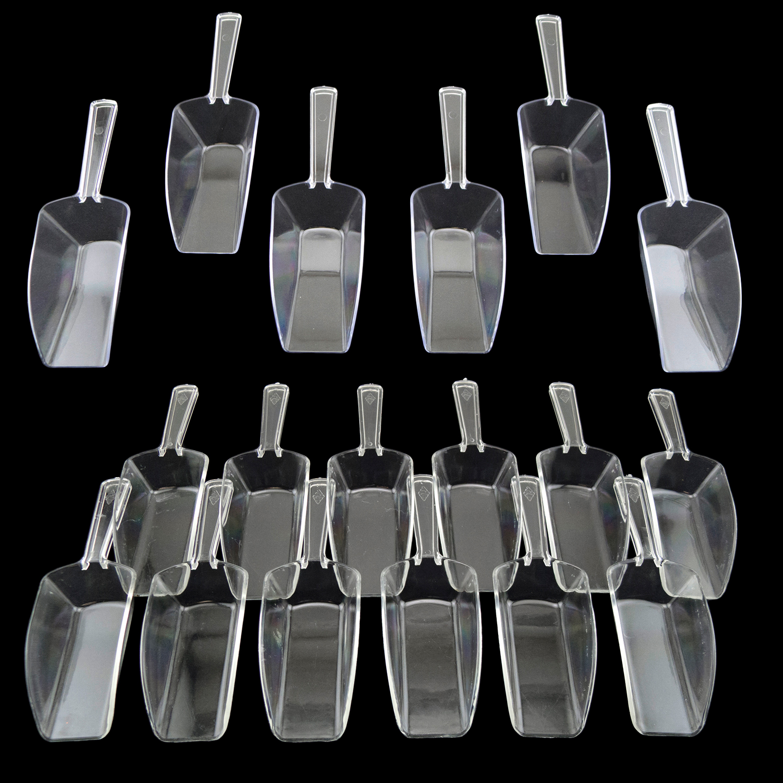 Clear Acrylic Plastic Candy Scoops Wedding Buffet Party Kitchen 5.5 & 6 ...