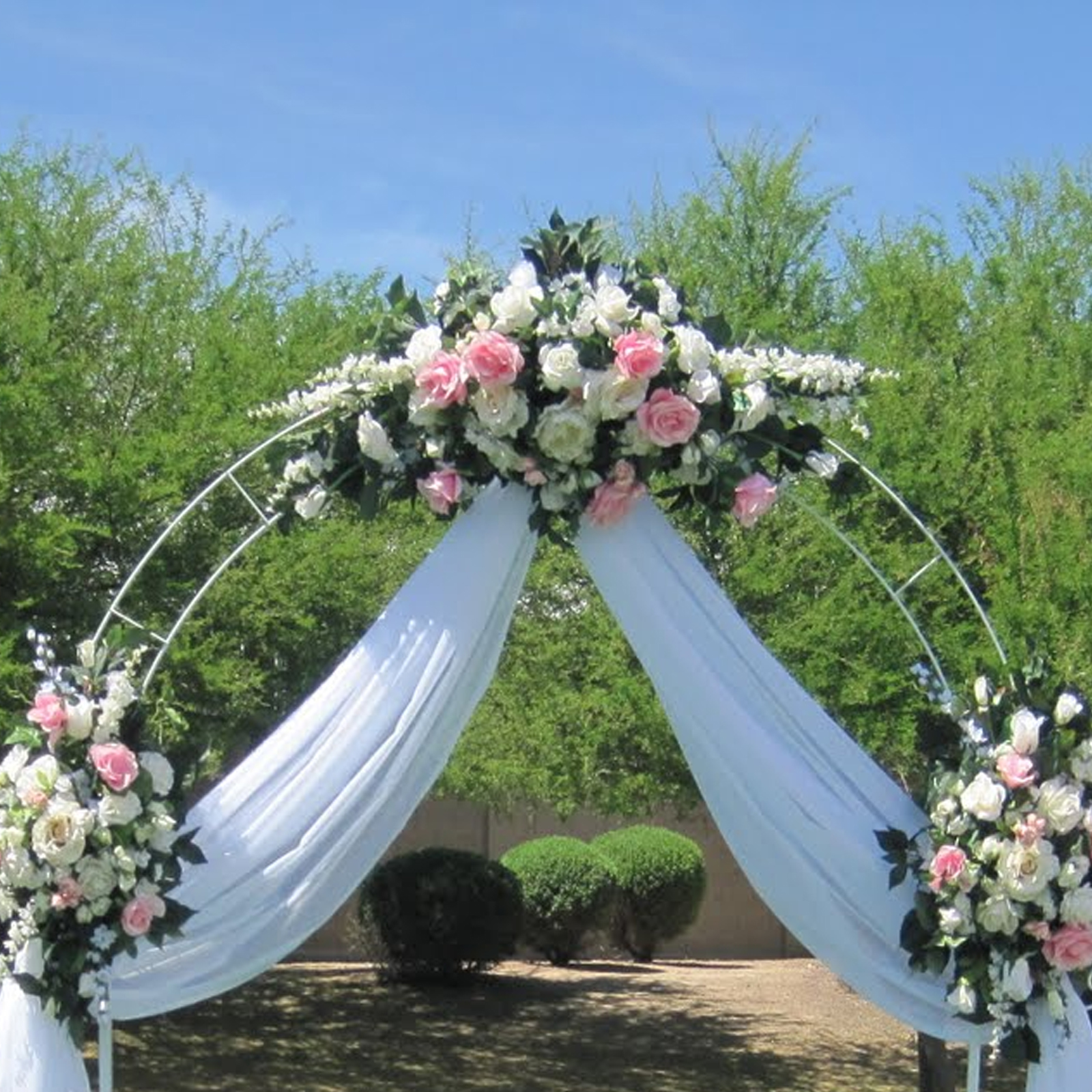 simple flower arch wedding