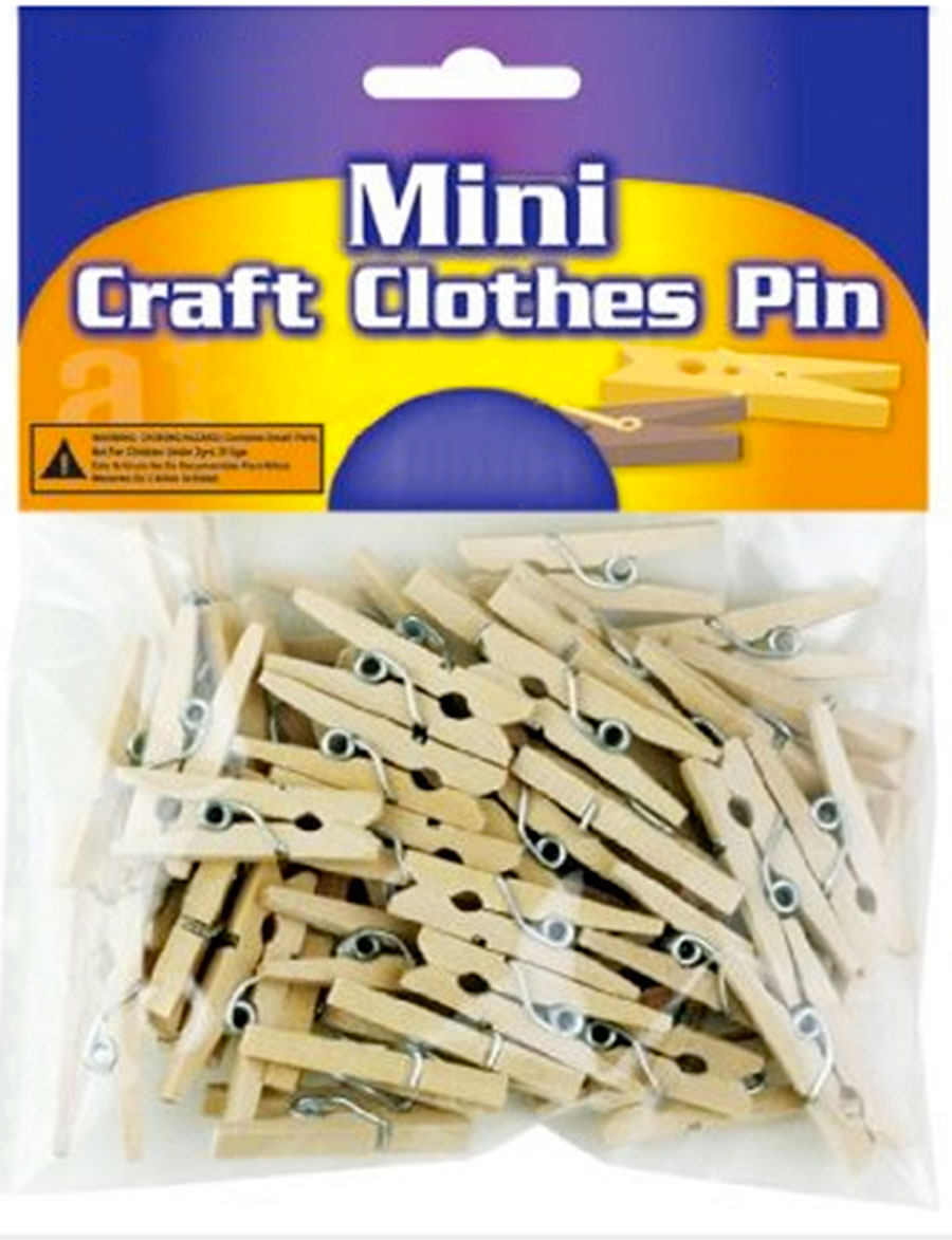 50 Natural Wood Wooden Mini 1 Inch Spring Clothespins Clothes Pins Crafts Toys Ebay 