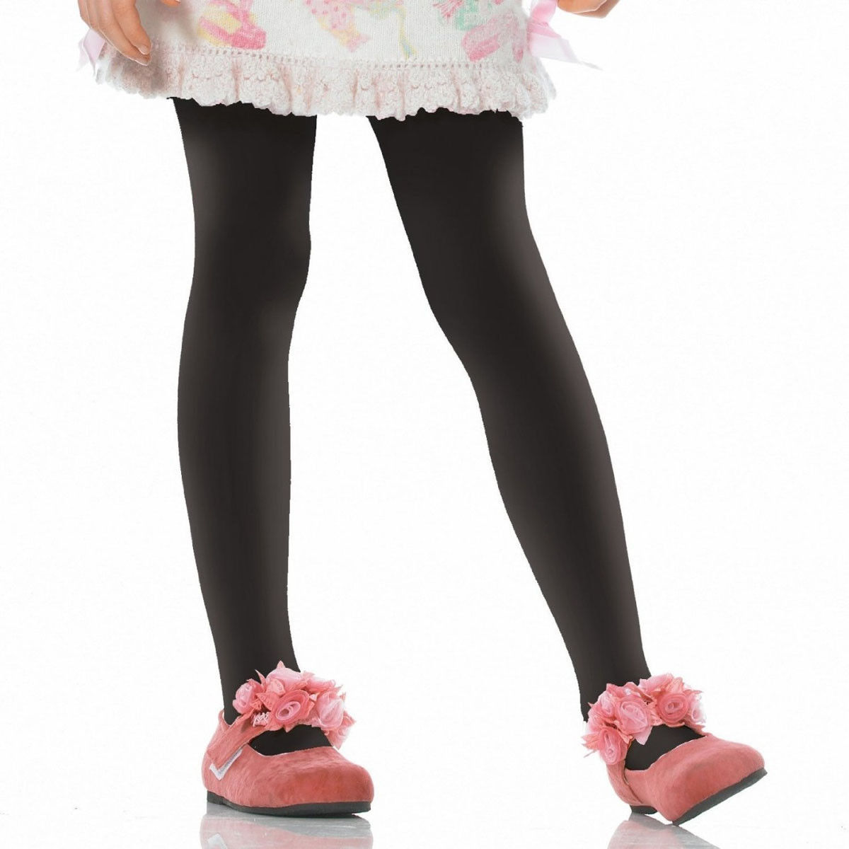 Children's Black Opaque Tights Girls Kids Stockings Nylon Stocking