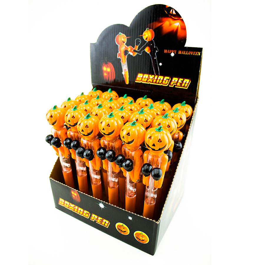 Pumpkin Boxing Punching Ball Point Pen Black Ink Office School Novelty