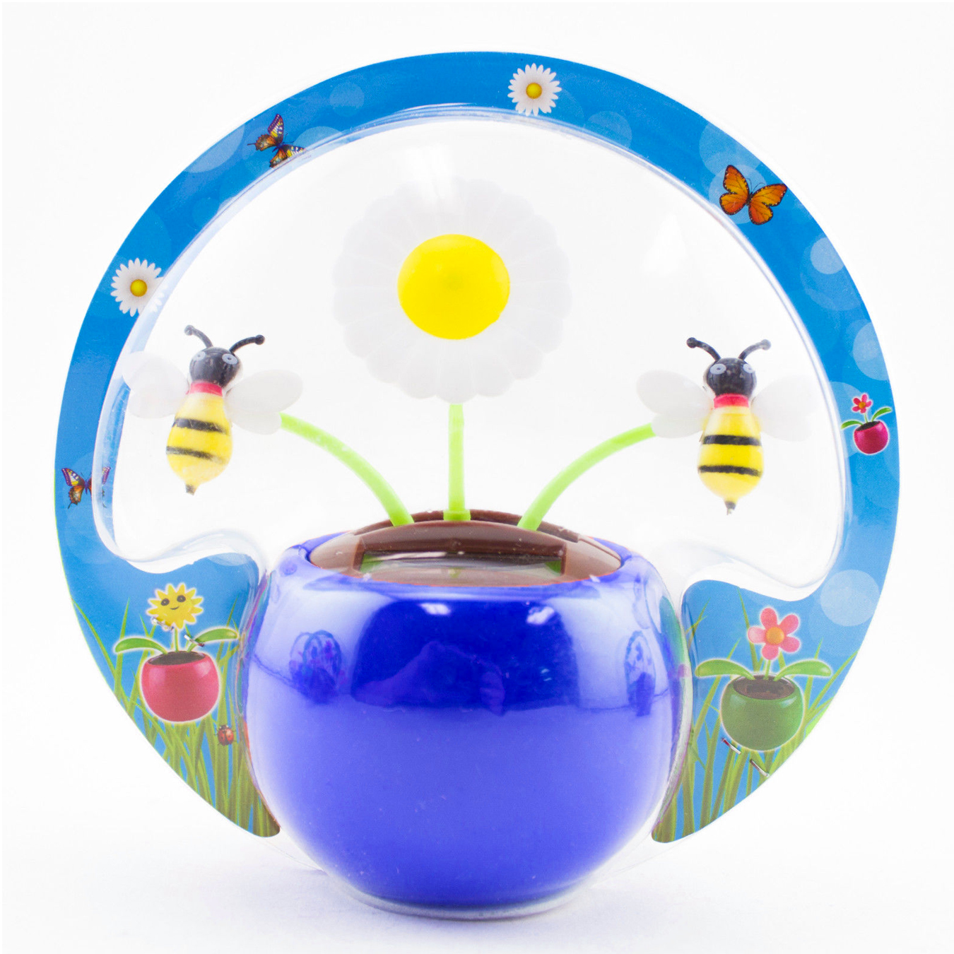 Solar Powered Dancing Flip Flap Sun Flower Daisy Rose Bobble Plant Pot