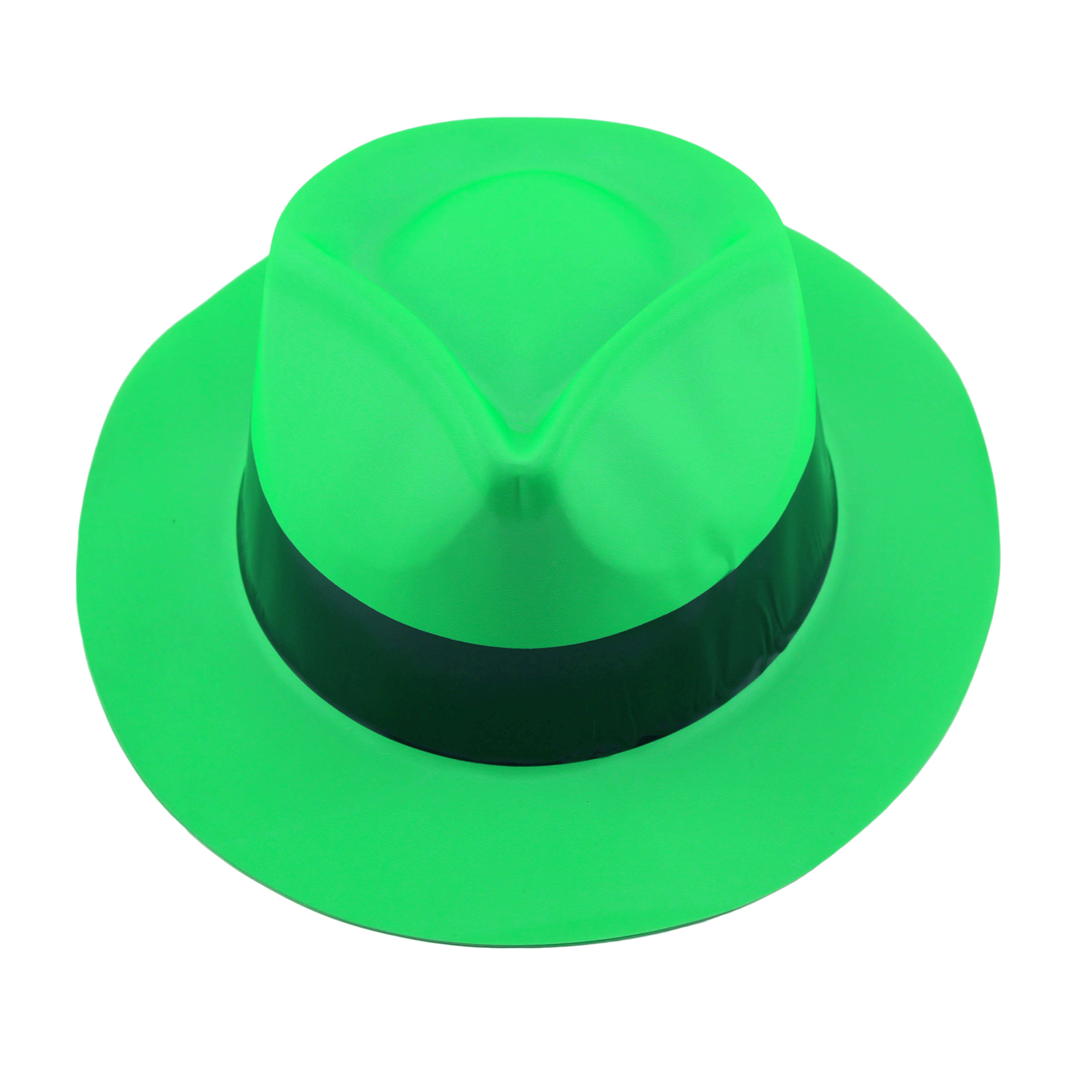 Neon Color Plastic Gangster Cap Hats Black Band One Size 1920's Party