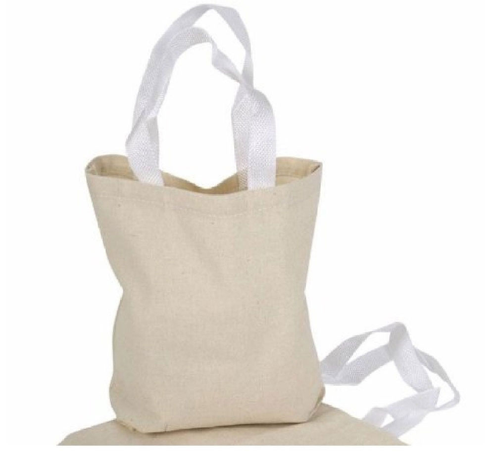 12 Canvas Tote Bags Natural Color 8&quot; X 8&quot; NEW Small Blank Craft Party Favors | eBay