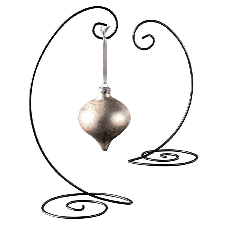 Display Banana Ornament Curve Stand Spiral Base Black Finish 10" Tall