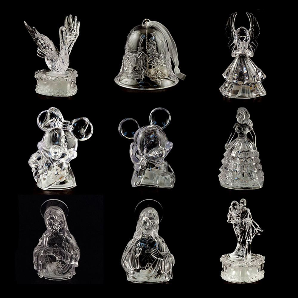 LED Light Up Figurine Home Holiday Decorations Night Light Party Favors