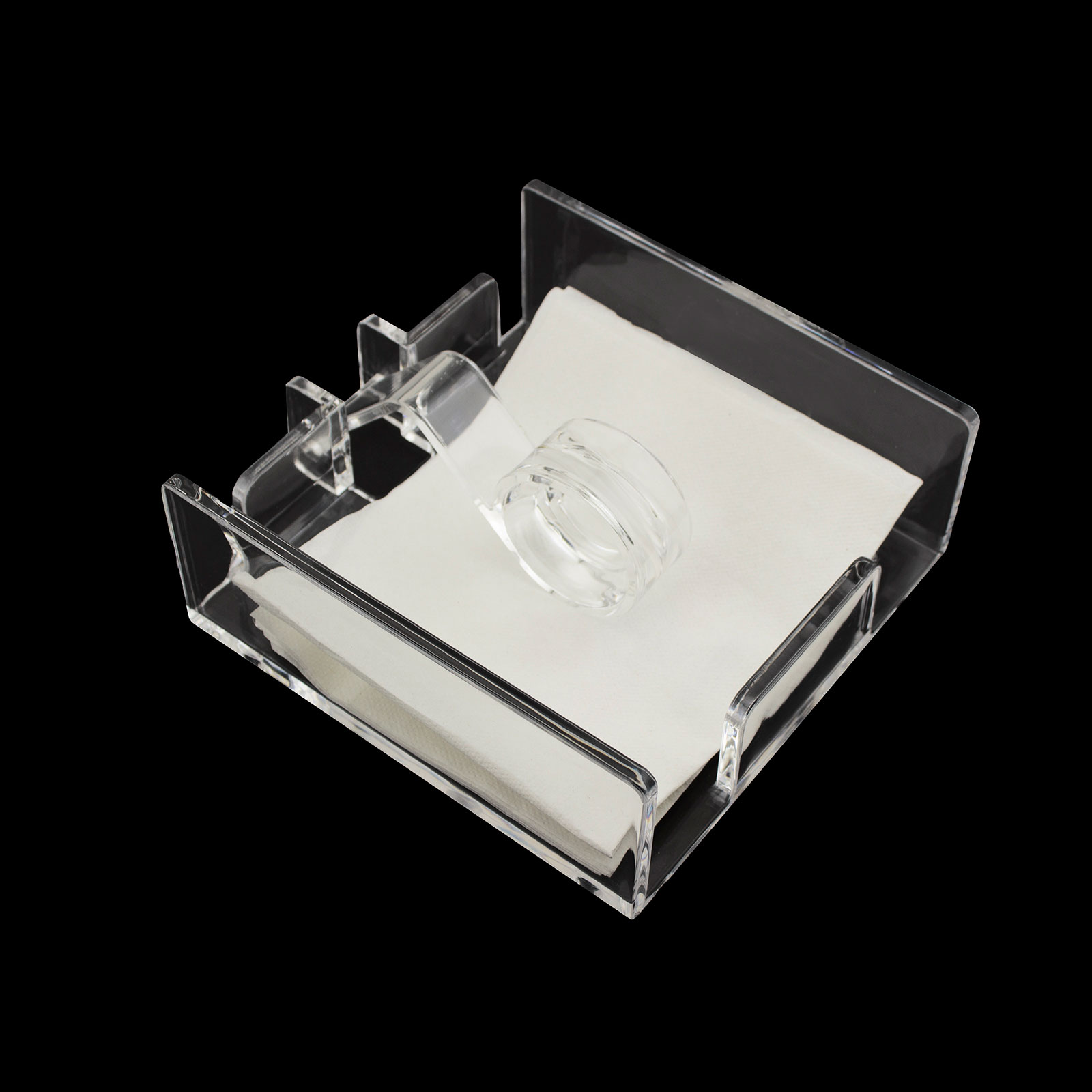 Acrylic Cocktail Napkin Holder Luncheon Roller Style