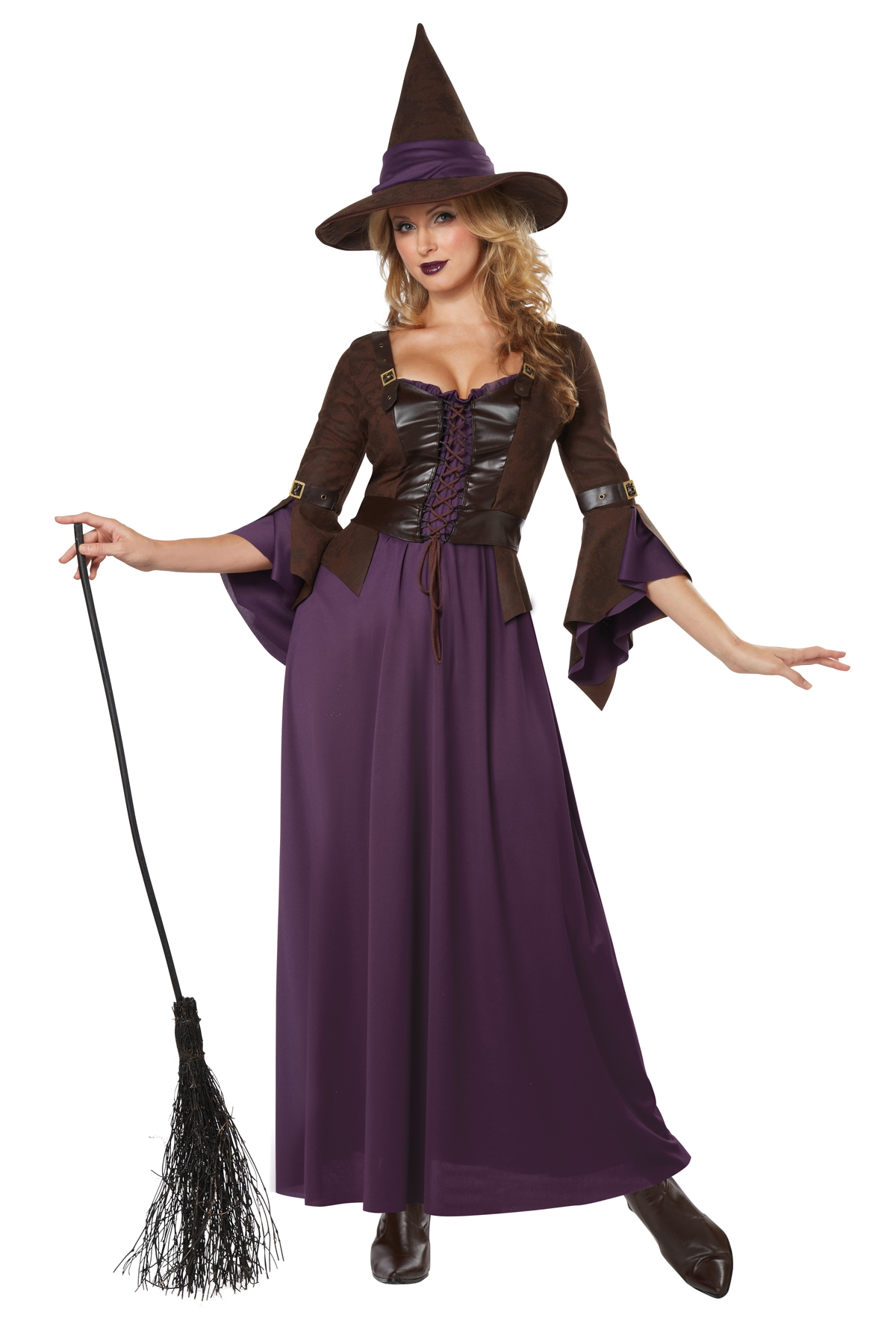 Women&#39;s Salem Witch Halloween Adult Dress and Hat Hocus Pocus Witch Costume | eBay