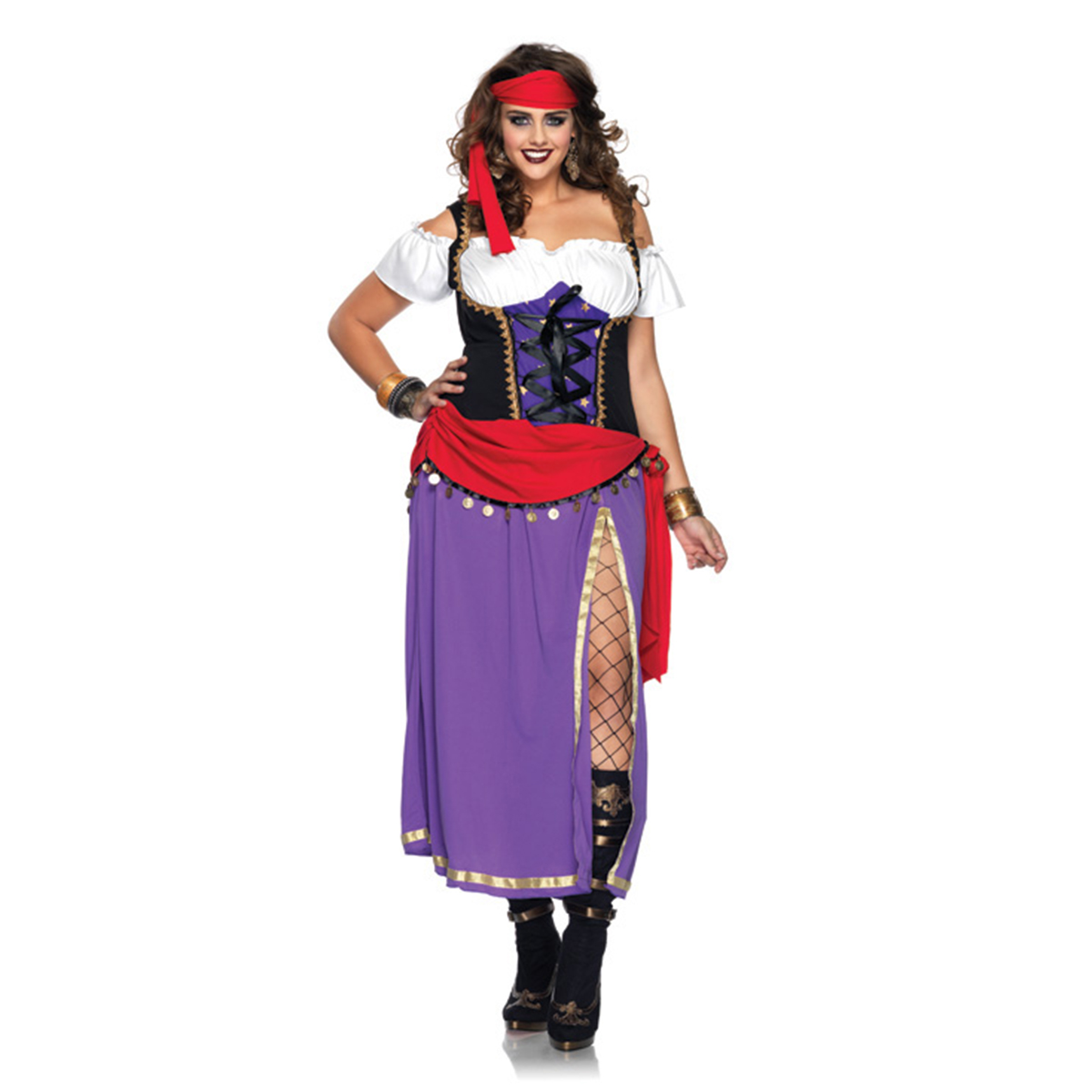 Womens Traveling Gypsy Plus Size Costume Renaissance Pirate Cosplay ...