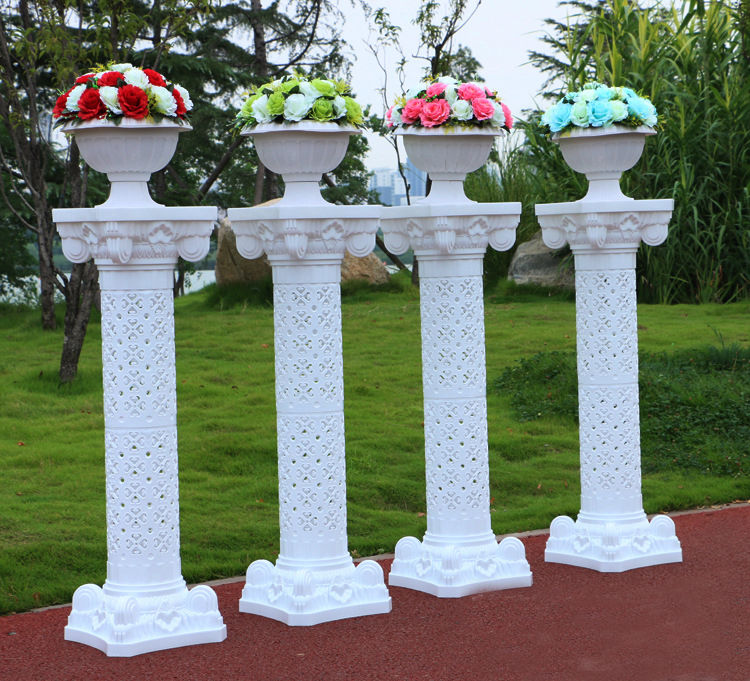 White Wedding Columns Roman Venue Decorations 40",53",66 ...