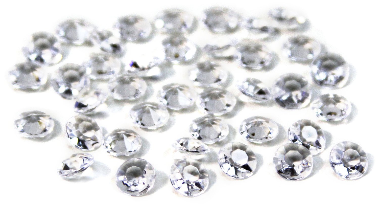 2400pc Clear Diamond Table Confetti Wedding Bridal Shower Decor 4 Carat 10mm 
