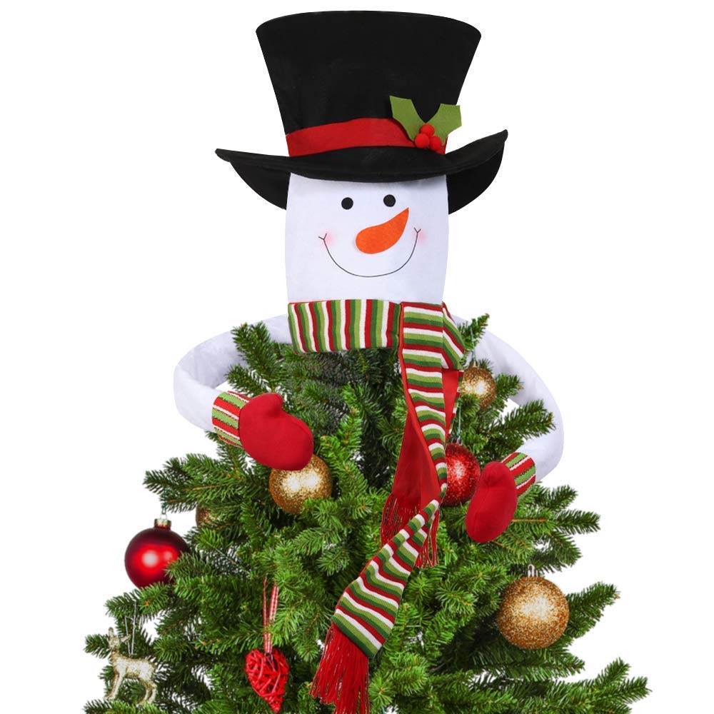 Snowman Christmas Tree Topper Cover Ornament Holiday Decorations Holiday Tree Ebay