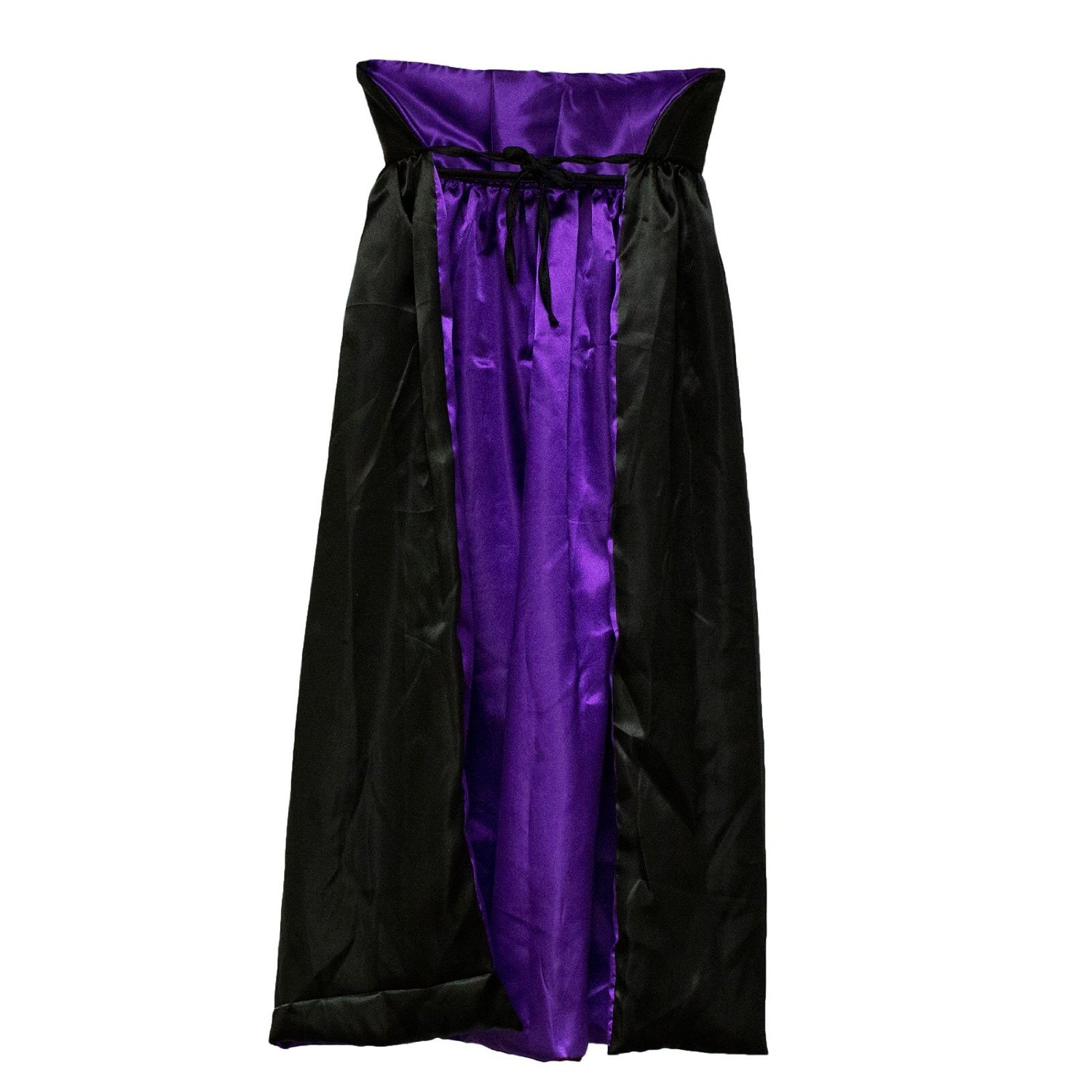 Black Purple Long Wizard Witch Cape Hooded Dracula Cloak Costume ...