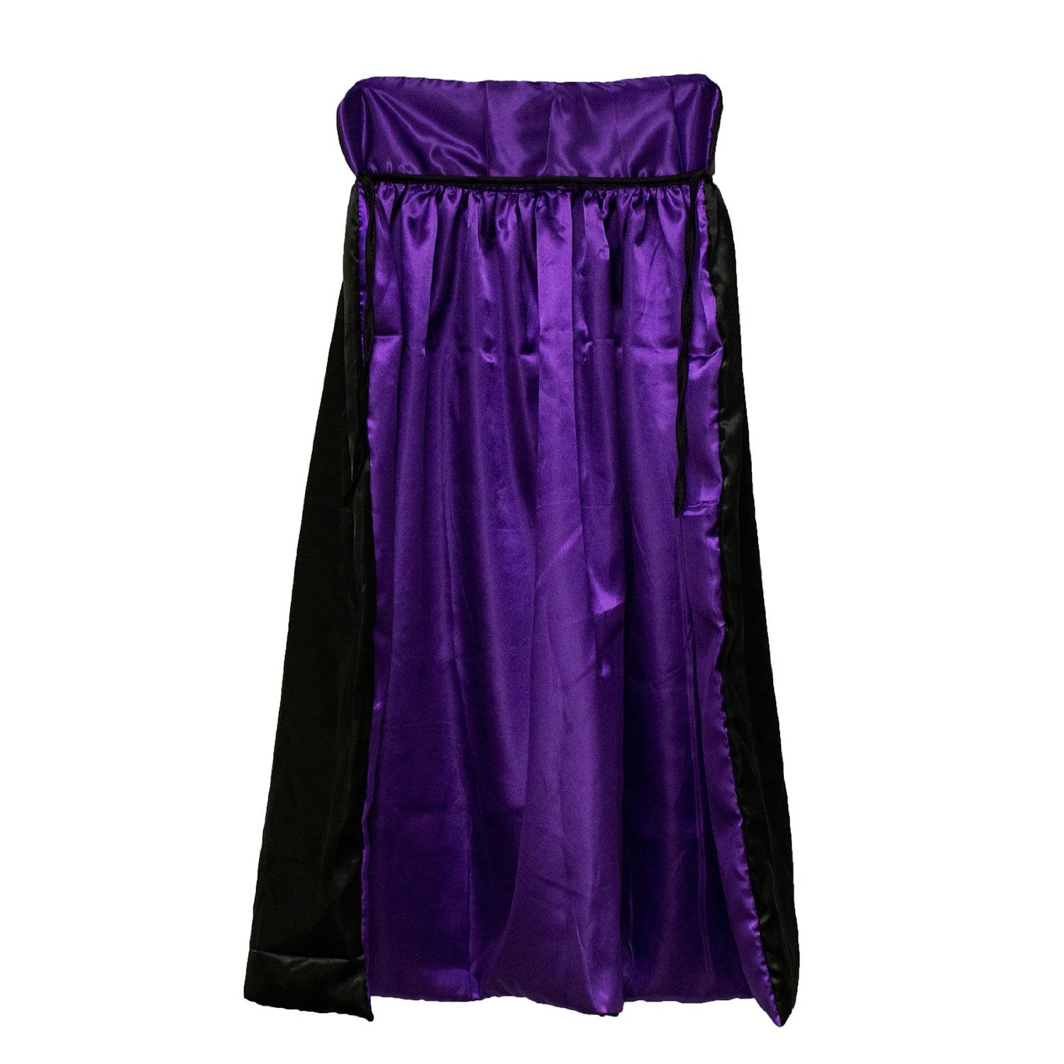 Black & Purple Hooded Witch Cape Count Dracula Wizard Costume Cloak ...