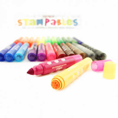  Set of 24 - Stampables Colorful Scented Double-Ended Stamp  Markers For Kids Art School Supplies Stat $13.99