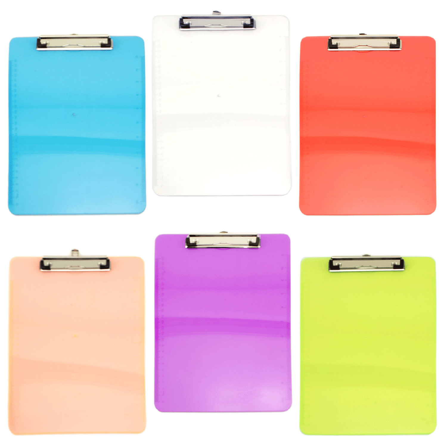Colorful Transparent Clipboard School Office Essential Supply Document Holder eBay
