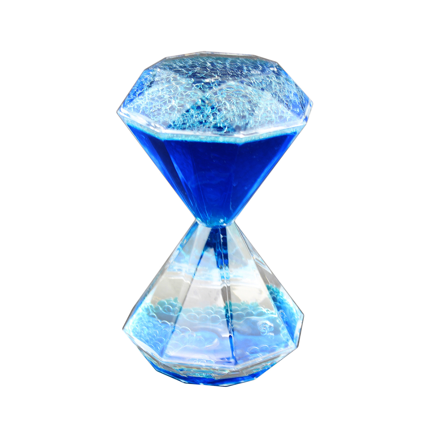 Wide Diamond Cut Shaped Colorful Liquid Hourglass Motion Bubbler Timer ...