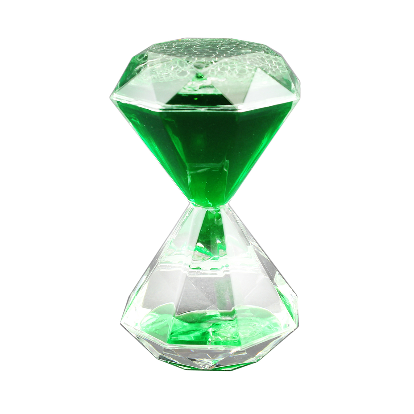 Wide Diamond Cut Shaped Colorful Liquid Hourglass Motion Bubbler Timer ...