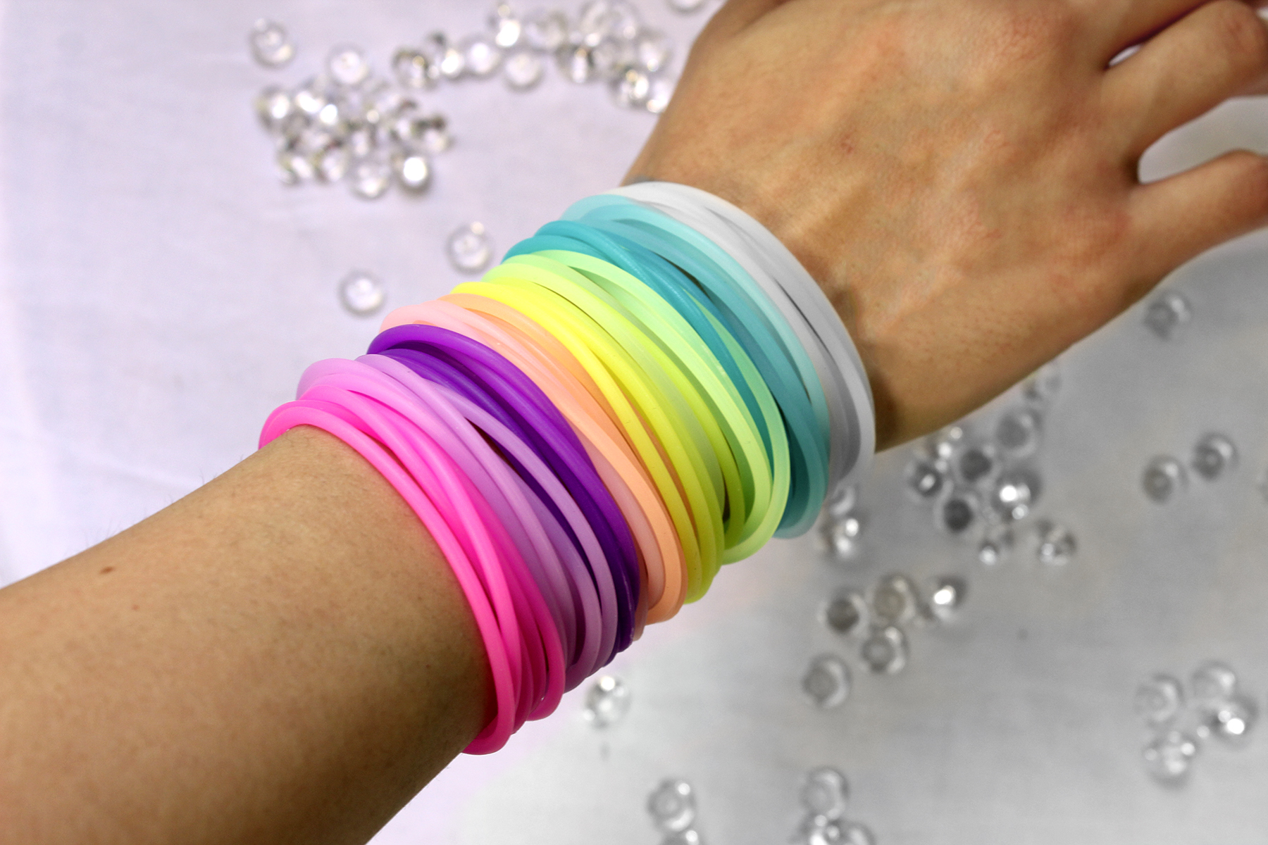 rainbow jelly bracelets