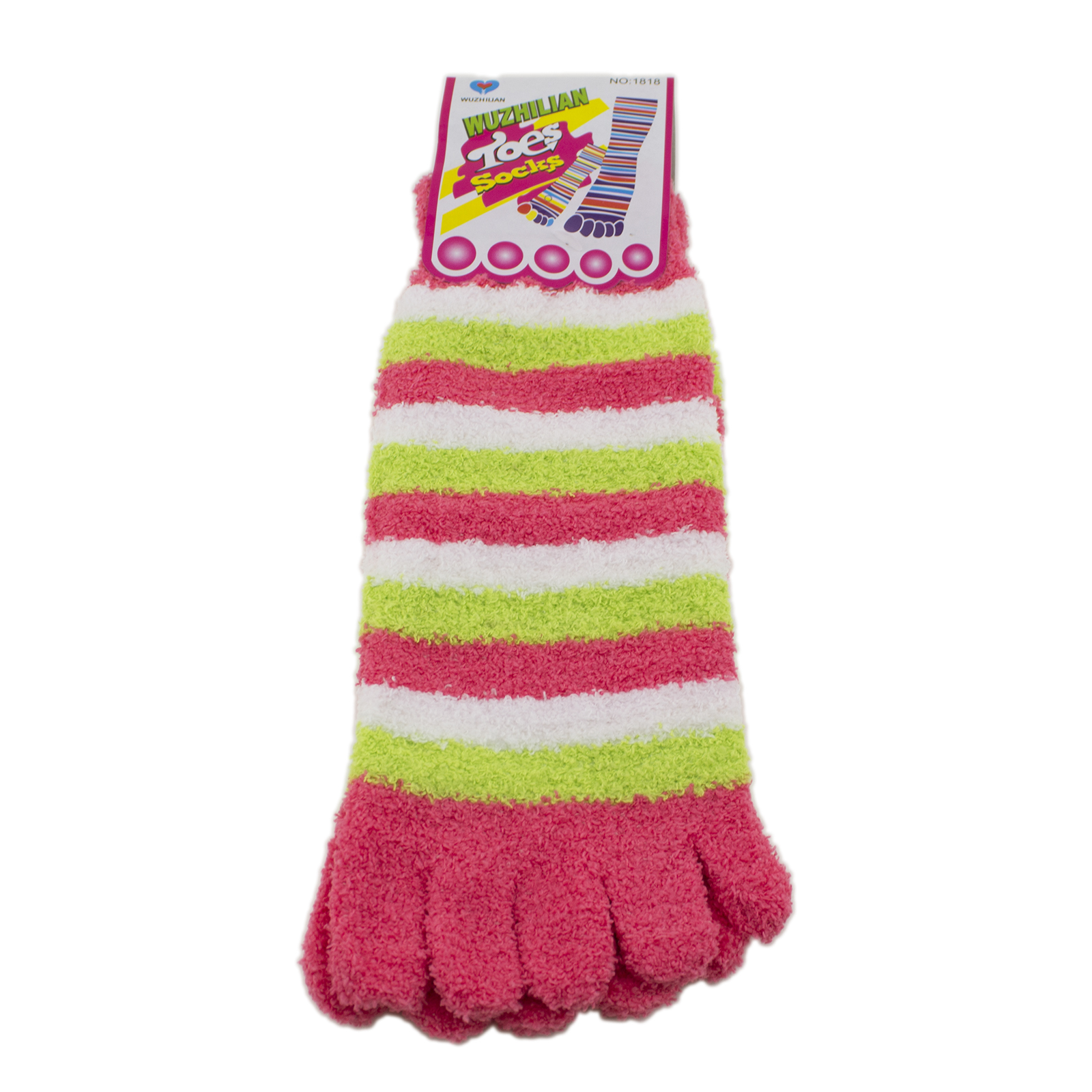Stripes Wholesale Colorful Women's Girl Stripe Fuzzy Warm Toe Socks ...