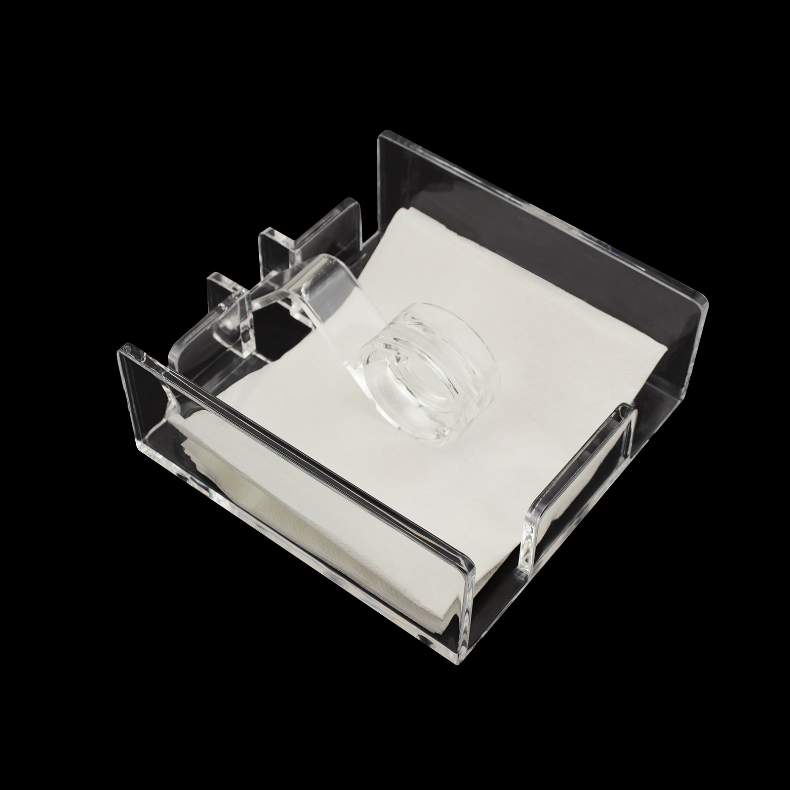 Acrylic Cocktail Napkin Holder Luncheon Roller Style Dispenser Table
