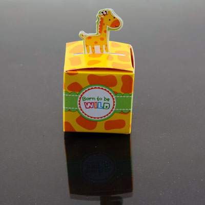 24 Giraffe Born to Be Wild Jungle Baby Shower Favor Boxes Party Decorations