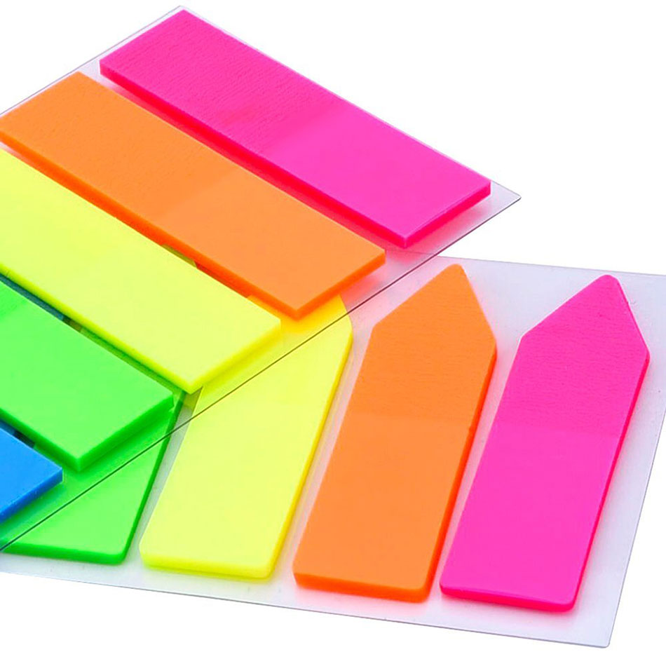 3200pcs Neon Sticky Post It Arrow Flags Bookmark Value Pack Sign Here ...