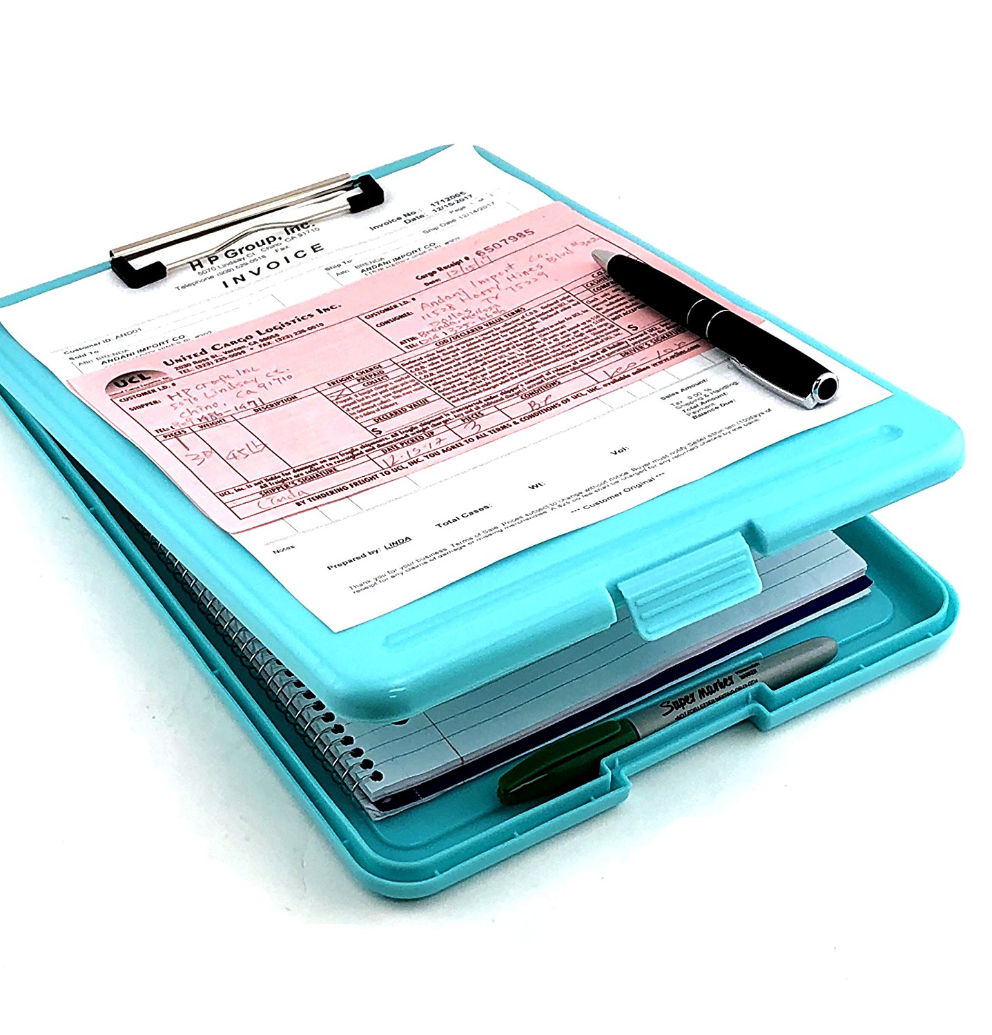 BLUE Letter Size Slim-case Storage Clipboard Plastic Nurse Storage Clipboard
