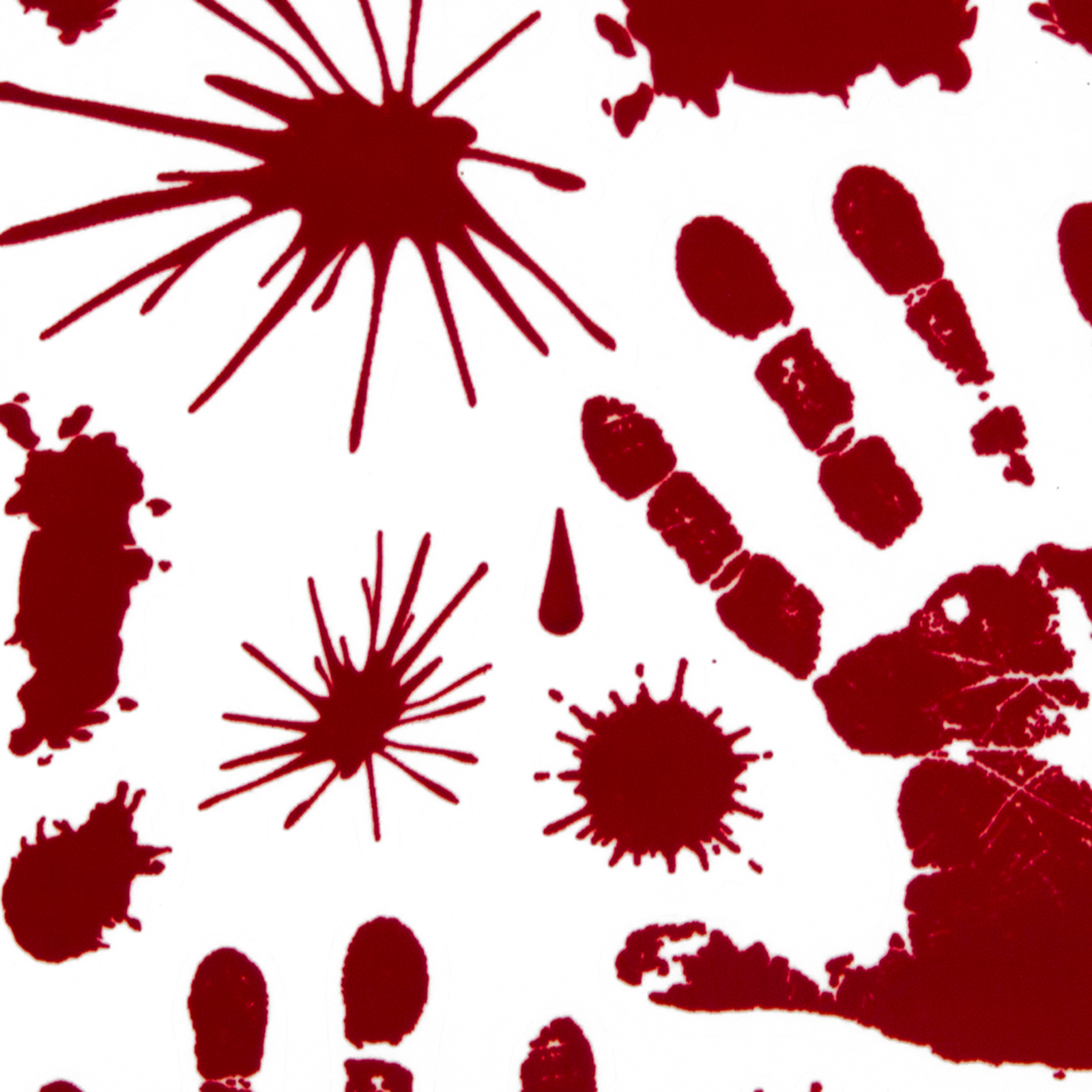 Red Hand Print Bloody Splatter Marks Window Clings Halloween ...