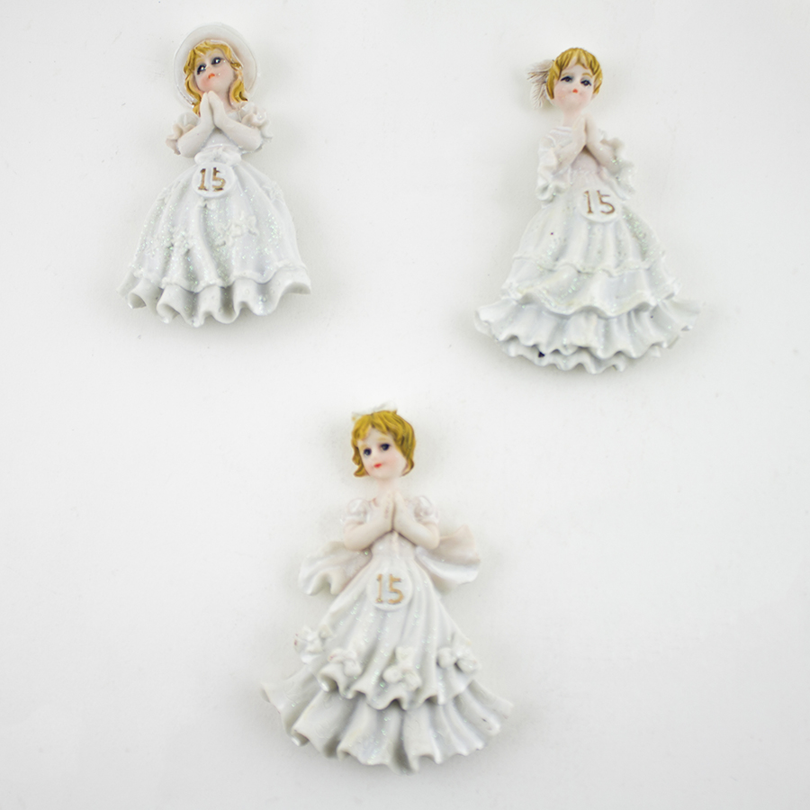 Wholesale Lot 240 Quinceanera Sweet 15 White Figurines Magnets Party Favors