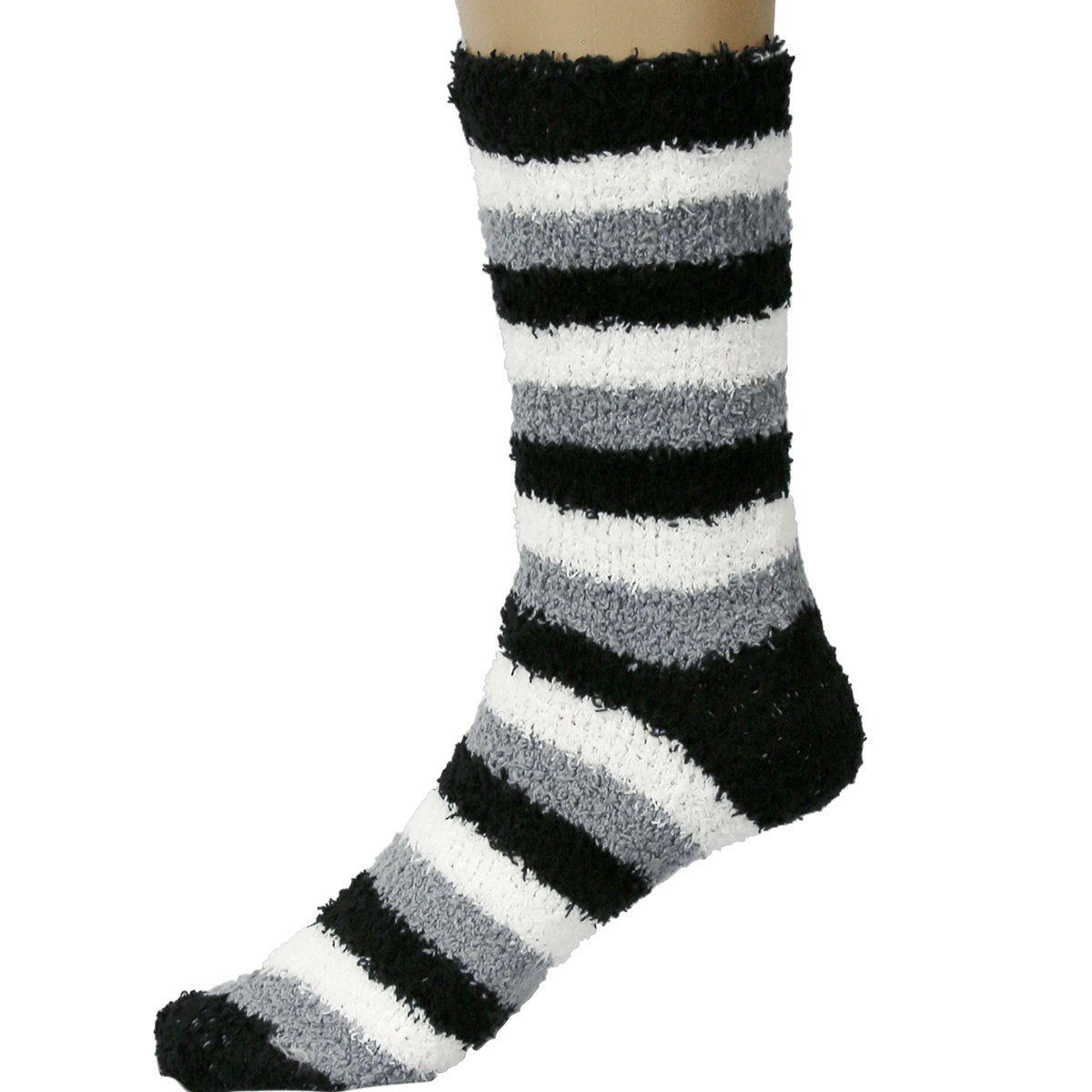 Men's Warm Fuzzy Socks Striped Cool Fluffy Colorful Winter Comfortable ...