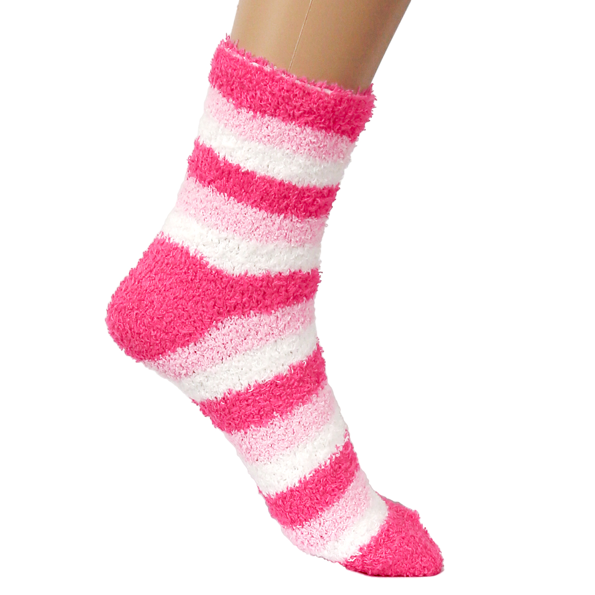 Women's Warm Fuzzy Socks Cute Striped Cool Fluffy Colorful Winter ...
