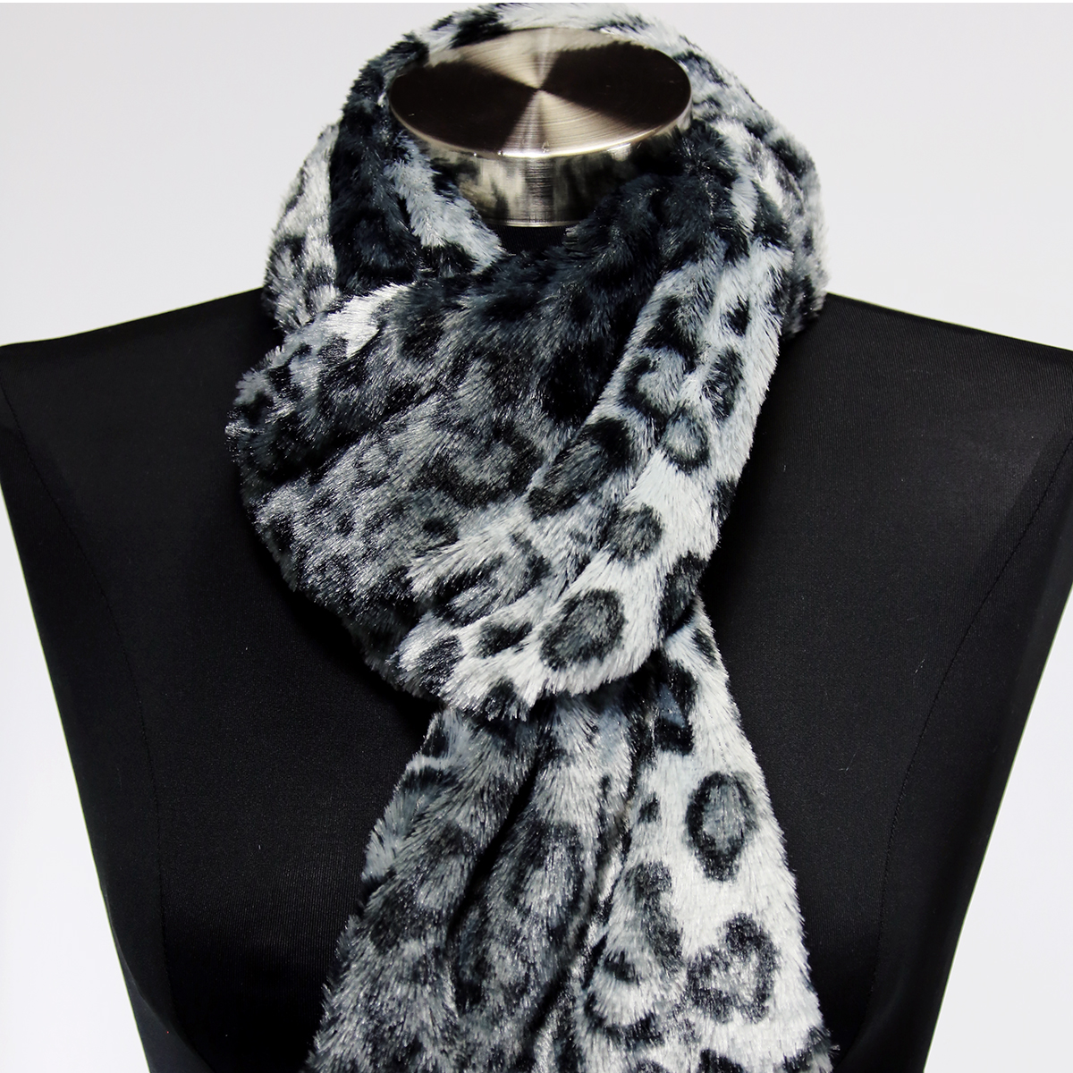 Faux Fur Leopard Print Infinity Scarf Soft Warm Scarves Shawl Cheetah ...