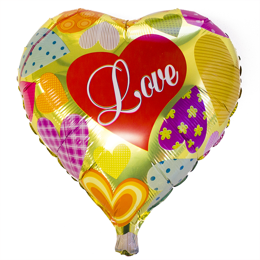 Wholesale 18" Valentines Day Heart Shaped Helium Foil Balloon Party Love Roses