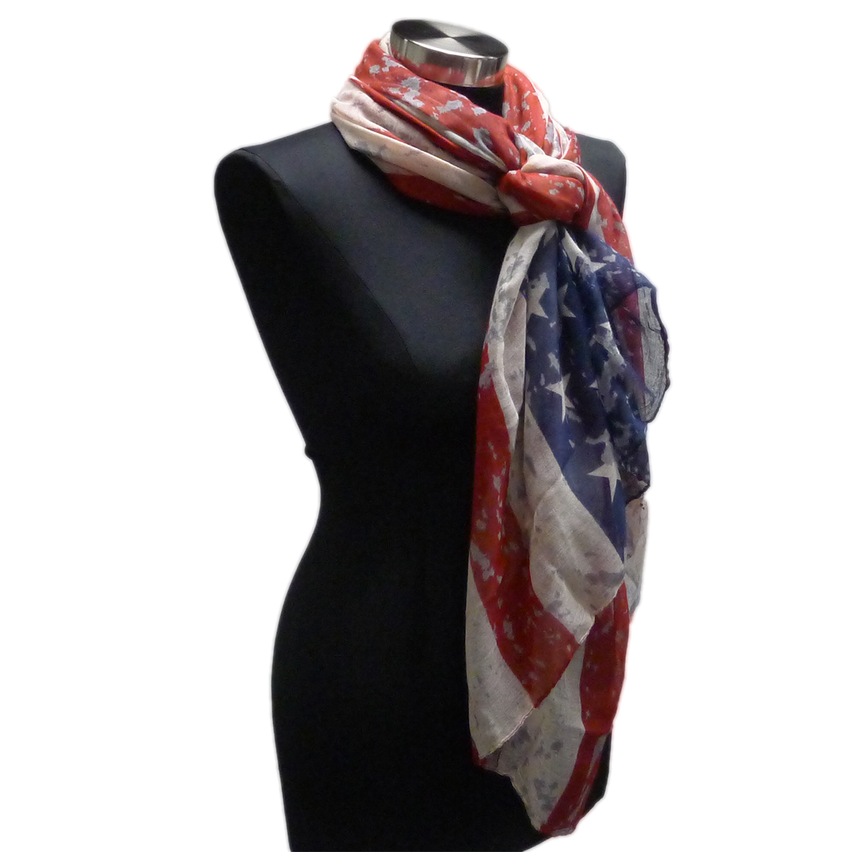 Womens USA Vintage American Flag Scarf, Stars & Stripes Patriotic ...