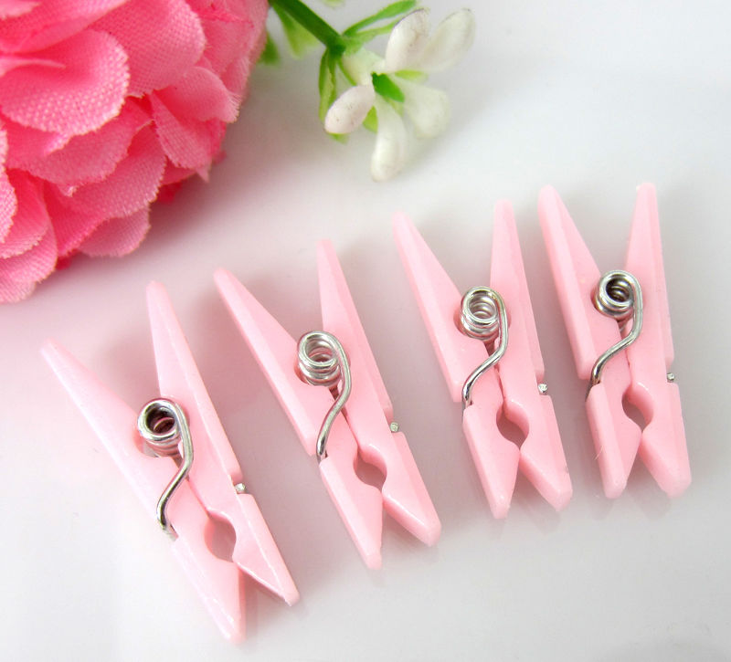 Small Clothes Pins Baby Shower Clothespin Favors Pink Girl Blue Boy ...