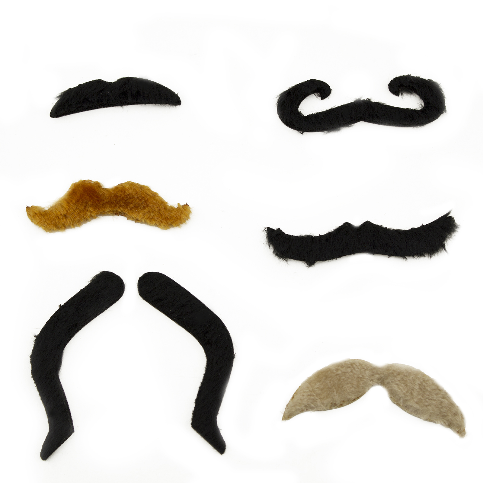 6pc Self Adhesive Fake Mustache Set Novelty Mustaches Halloween Costume Party Ebay