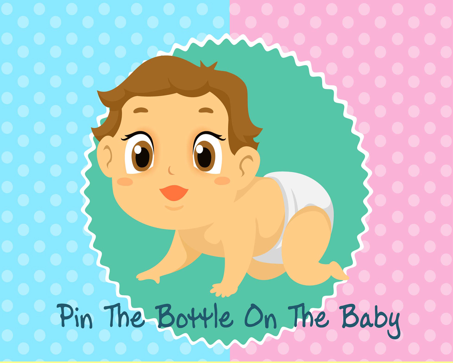 Details About Pin The Bottle On The Baby Game Baby Shower Fun Party Blindfold Favor Poster