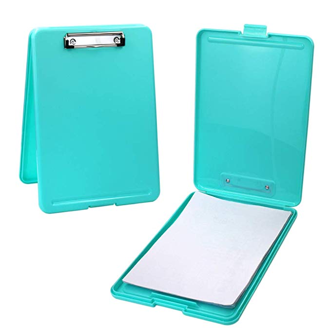 BLUE Plastic Storage Clipboard Office Nursing Case Document Letter Size ...